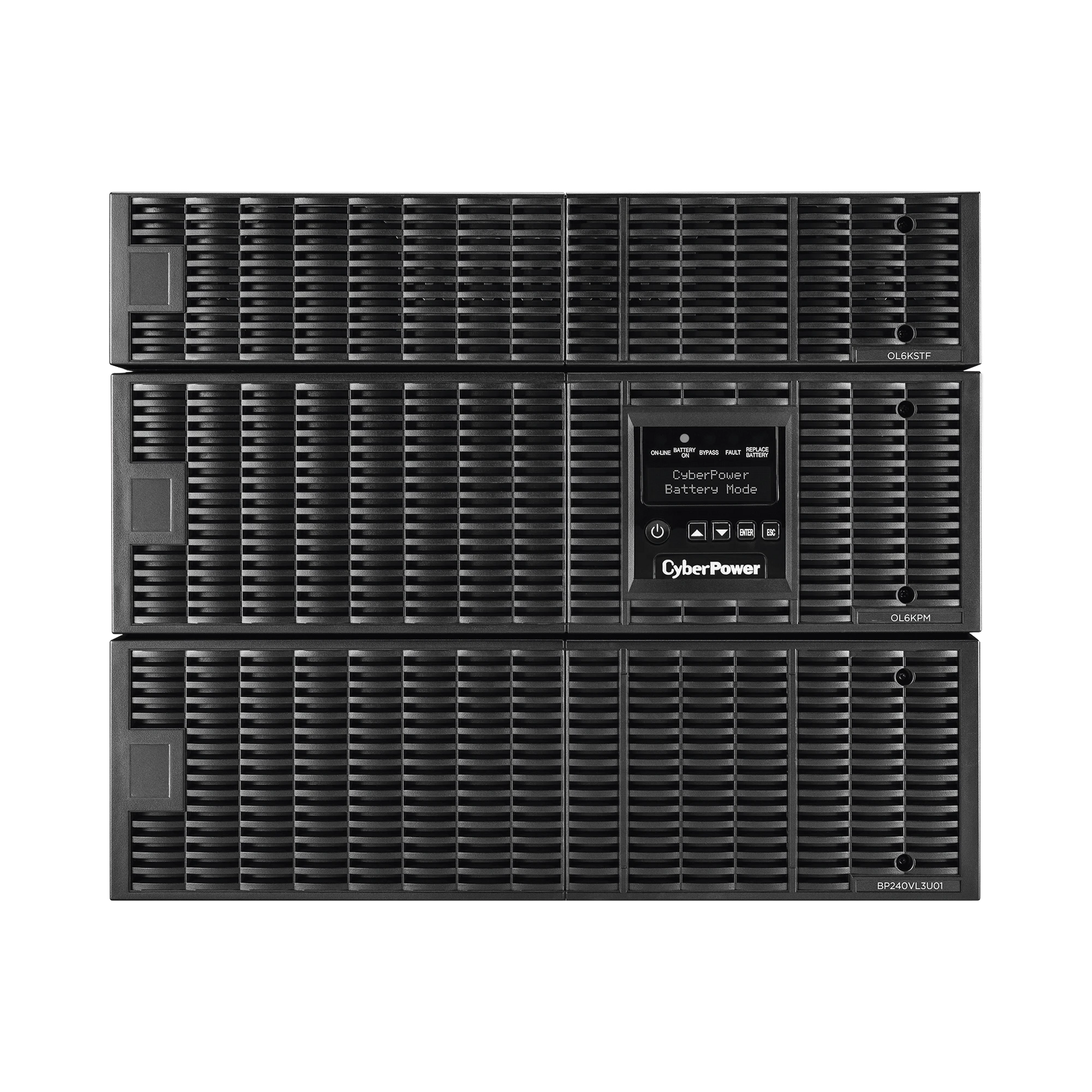 UPS DE 6000 VA/5400 W, ONLINE DOBLE CONVERSIÓN, 200 - 240 VAC DE ENTRADA NEMA L6-30P, 120 - 240 VAC DE SALIDA, ONDA SENOIDAL PURA, TORRE O RACK DE 8 UR, CON 6 TOMAS NEMA 5-20R, 2 NEMA L6-20R Y 1 NEMA L6-30R-Ups/No Break-CYBERPOWER-Bsai Seguridad & Controles
