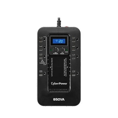UPS DE 650 VA/390 W, TOPOLOGÍA STANDBY CON MODO AHORRADOR ECO, ENTRADA 120 VCA NEMA 5-15P, CON 8 TOMAS NEMA 5-15R-Ups/No Break-CYBERPOWER-Bsai Seguridad & Controles