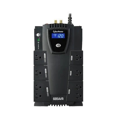 UPS DE 685 VA/390 W, TOPOLOGÍA LÍNEA INTERACTIVA, ENTRADA 120 VCA NEMA 5-15P, TIPO GABINETE COMPACTO, CON 8 TOMAS NEMA 5-15R-Ups/No Break-CYBERPOWER-Bsai Seguridad & Controles