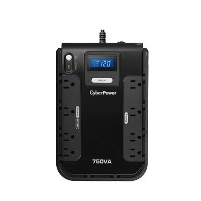 UPS DE 750 VA/420 W, TOPOLOGÍA STANDBY, ENTRADA 120 VCA NEMA 5-15P, TIPO GABINETE COMPACTO, CON 8 TOMAS NEMA 5-15R-Ups/No Break-CYBERPOWER-Bsai Seguridad & Controles