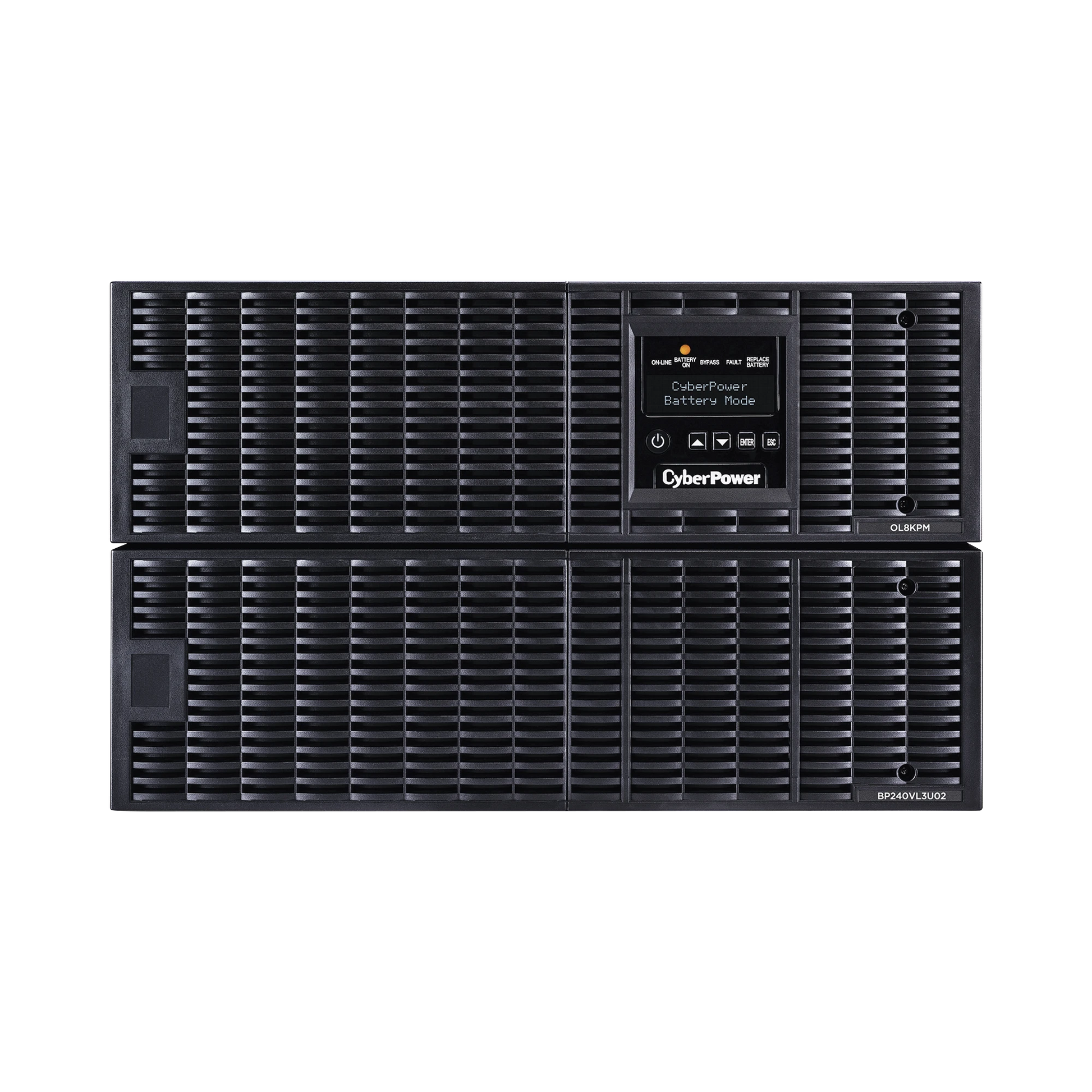 UPS DE 8000 VA/ 8000 W, ONLINE DOBLE CONVERSIÓN, 200 - 240 VAC DE SALIDA, TERMINAL HARDWIRED, ONDA SENOIDAL PURA, TORRE O RACK DE 6 UR, CON 3 TOMAS NEMA L6-30R-Ups/No Break-CYBERPOWER-Bsai Seguridad & Controles
