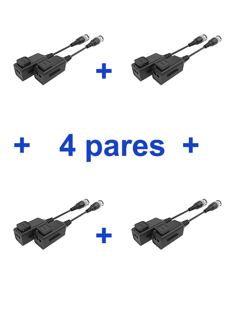 UTEPO UTP101PHD6PAK4 - 4 PARES DE TRANSCEPTORES PASIVOS HD / DISEÑO PARA EMPALMES ORDENADOS / DISTANCIAS CVI 720P A 300M / 1080P A 250M / 4 MP A 200M / 4K A 150M-Transceptores-UTEPO-Bsai Seguridad & Controles