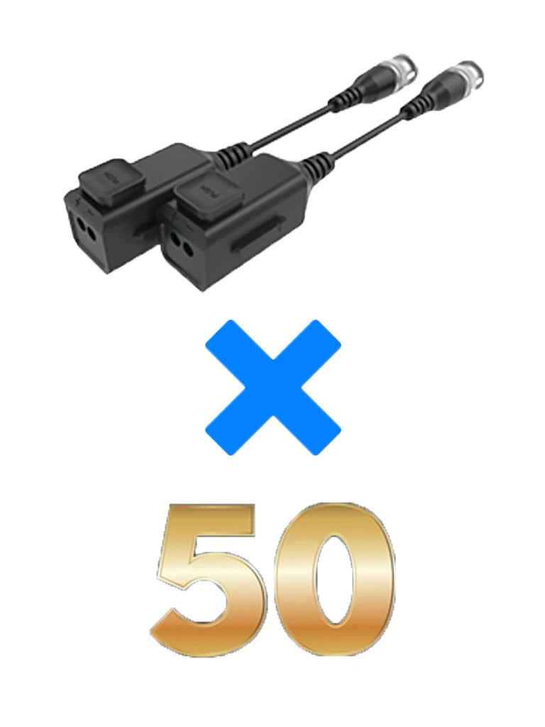 UTEPO UTP101PHD6PAK50 - 50 PARES DE TRANSCEPTORES PASIVOS HD / DISEÑO PARA EMPALMES ORDENADOS / DISTANCIAS CVI 720P A 300M / 1080P A 250M / 4 MP A 200M / 4K A 150M-Transceptores-UTEPO-Bsai Seguridad & Controles