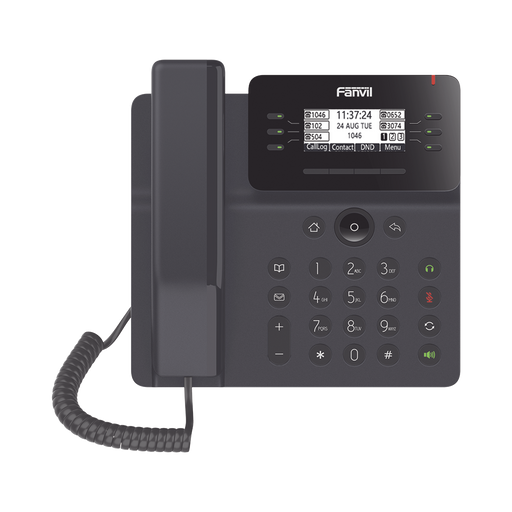 TELÉFONO IP EMPRESARIAL ESENCIAL PARA 6 LÍNEAS SIP, PANTALLA GRAFICA MATRIZ DE PUNTOS, POE, PUERTOS GIGABIT, CONFERENCIA LOCAL DE 6 VÍAS.-VoIP - Telefonía IP - Videoconferencia-FANVIL-V62-Bsai Seguridad & Controles