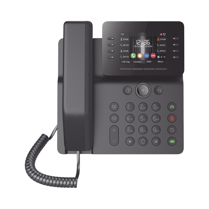 TELÉFONO IP EMPRESARIAL ESENCIAL WIFI / BLUETOOTH, 12 LÍNEAS SIP, PANTALLA A COLOR 3.5", POE, PUERTOS GIGABIT, CONFERENCIA LOCAL DE 6 VÍAS.-VoIP - Telefonía IP - Videoconferencia-FANVIL-V64-Bsai Seguridad & Controles