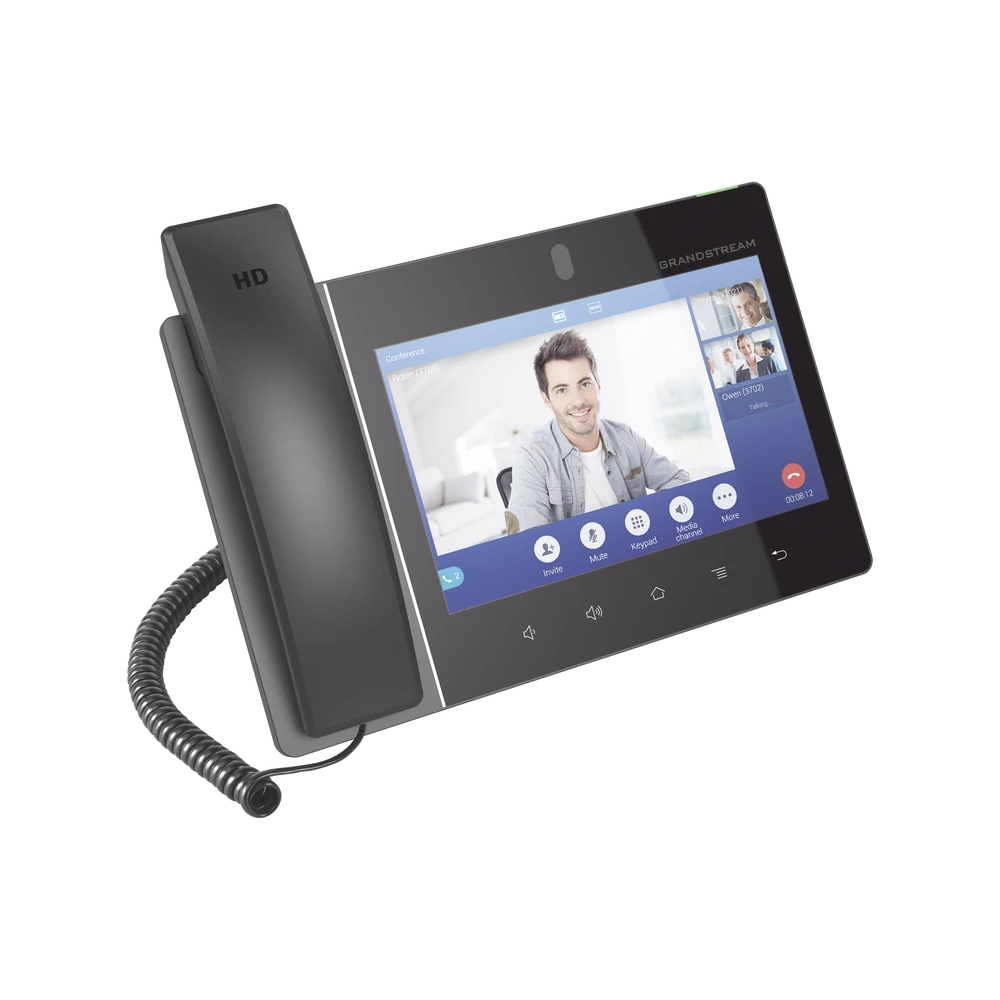 VIDEO TELÉFONO IP EMPRESARIAL ANDROID CON PANTALLA TÁCTIL (1280X800) HASTA 16 LÍNEAS Y 16 CUENTAS SIP-VoIP y Telefonía IP-GRANDSTREAM-Bsai Seguridad & Controles