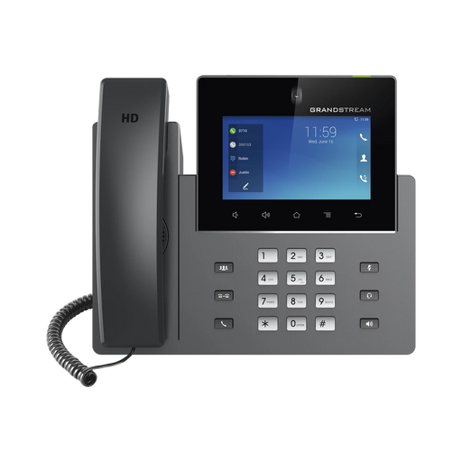 VIDEOTELÉFONO IP PANTALLA TÁCTIL CON ANDROID DE 16 LÍNEAS, DOBLE PUERTO GIGABIT, POE/POE+-VoIP y Telefonía IP-GRANDSTREAM-Bsai Seguridad & Controles