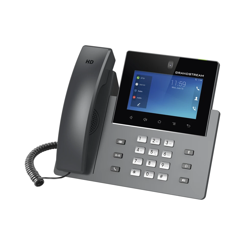 VIDEOTELÉFONO IP PANTALLA TÁCTIL CON ANDROID DE 16 LÍNEAS, DOBLE PUERTO GIGABIT, POE/POE+-VoIP y Telefonía IP-GRANDSTREAM-Bsai Seguridad & Controles