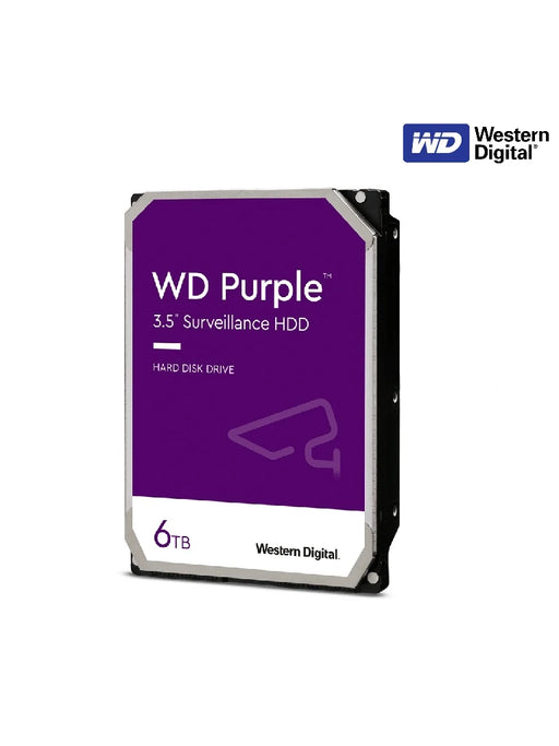 WESTERN WD62PURZ - DISCO DURO 6 TB / SERIE PURPLE / SATA 6 GBS / 128MB/ 5400 RPM/ HASTA 16 BAHIAS / RECOMENDADO PARA VIDEOVIGILANCIA / TAMANO DE 3.5-Almacenamiento-WESTERN DIGITAL-Bsai Seguridad & Controles
