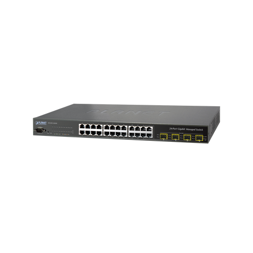 SWITCH ADMINISTRABLE L2+ 24 PUERTOS 10/100/1000 MBPS, 4 PUERTOS COMBO SFP-Switches-PLANET-WGSW-24040R-Bsai Seguridad & Controles