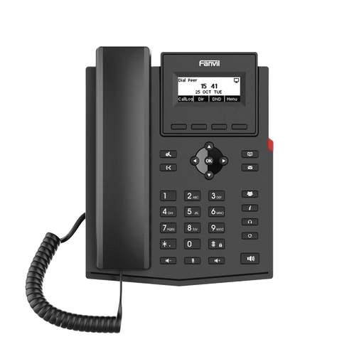 TELÉFONO IP EMPRESARIAL PARA 2 LINEAS SIP CON PANTALLA LCD, PUERTOS GIGABIT, CÓDEC OPUS, CONFERENCIA DE 3 VÍAS, POE.-VoIP - Telefonía IP - Videoconferencia-FANVIL-X301G-Bsai Seguridad & Controles