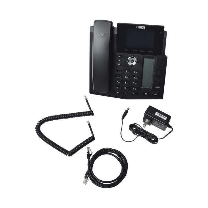 TELÉFONO IP EMPRESARIAL PARA 6 LINEAS SIP CON 2 PANTALLAS LCD A COLOR, 8 TECLAS BLF/DSS Y CONFERENCIA DE 3 VÍAS, POE-VoIP y Telefonía IP-FANVIL-X5S-Bsai Seguridad & Controles