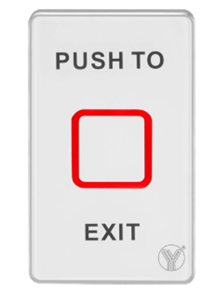 YLI TSK830NCLED - BOTÓN DE SALIDA TOUCH CON LUZ LED ACABO ELEGANTE EN CRISTAL TEMPLADO SALIDAS NO Y NC/ NO REQUIERE CAJA DE INSTALACIÓN, 12 VDC-Tarjetas y Botones-YLI ELECTRONIC-Bsai Seguridad & Controles