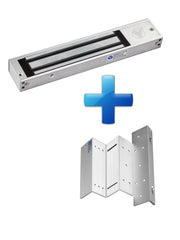 YLI YM180PACK - PAQUETE DE CHAPA MAGNETICA DE 180KG O 350 LB DE SUJECION, PARA INTERIORES INCLUYE SOPORTE DE FIJACION ZL, ALIMENTACION A 12VDC-Chapas Magnéticas-YLI-Bsai Seguridad & Controles