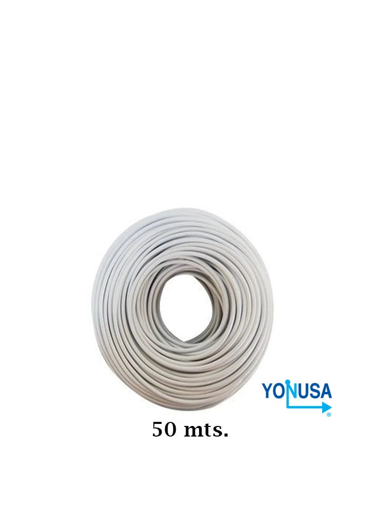 YONUSA CDA50 - BOBINA DE CABLE BUJÍA CON DOBLE AISLADO DE 50 MTS PARA USO EN CERCAS ELÉCTRICAS CON ENERGIZADORES YONUSA/ CALIBRE 22 AWG ESPECIAL INDICADO PARA SOPORTAR DE 10,000 A 12,000 V-Alambres y Cables-YONUSA-Bsai Seguridad & Controles