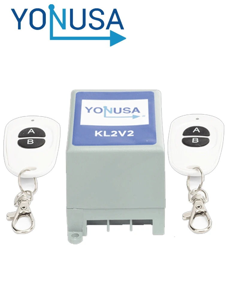 YONUSA KL2V2 - MODULO DE MANDO RECEPTOR Y DOS TRANSMISORES COMPATIBLE CON TODOS LOS ENERGIZADORES YONUSA, CONEXION SENCILLA, ARMADO Y DESARMADO DE CERCO ELECTRICO-Accesorios - Cercas Eléctricas-YONUSA-Bsai Seguridad & Controles