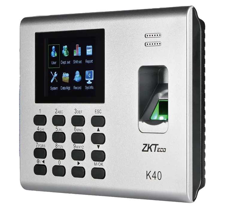ZK K40 - CONTROL DE ACCESO Y ASISTENCIA SIMPLE / 1000 HUELLAS / TCPIP / DESCARGA DE USB EN HOJA DE CALCULO / 2 HORAS DE RESPALDO-Huella-ZKTECO-Bsai Seguridad & Controles