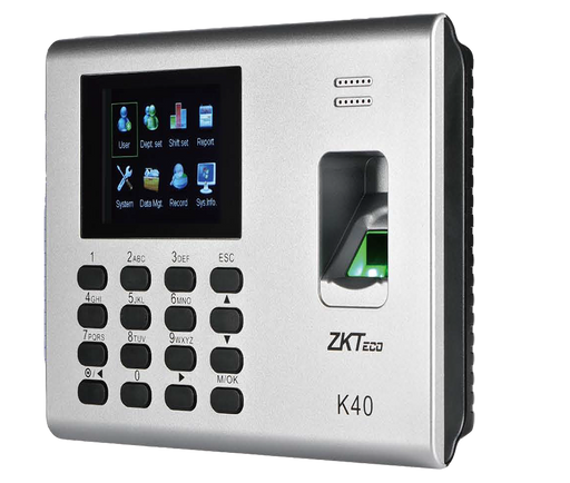 ZK K40 - CONTROL DE ACCESO Y ASISTENCIA SIMPLE / 1000 HUELLAS / TCPIP / DESCARGA DE USB EN HOJA DE CALCULO / 2 HORAS DE RESPALDO-Huella-ZKTECO-ZKT061025-Bsai Seguridad & Controles