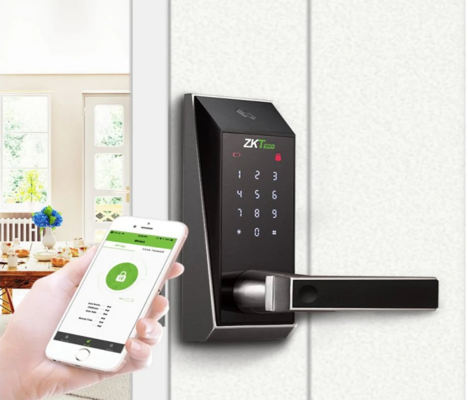 ZKTECO AL10DB - CERRADURA INTELIGENTE CON TECLADO TÁCTIL / 100 TARJETAS MF 13.56 MHZ/ 100 CONTRASEÑAS / IZQUIERDA Y DERECHA/ APP SMARTKEY GENERA CONTRASEÑAS TEMPORALES PARA TUS DEPARTAMENTOS / #NUEVOZK-Inteligente-ZKTECO-Bsai Seguridad & Controles