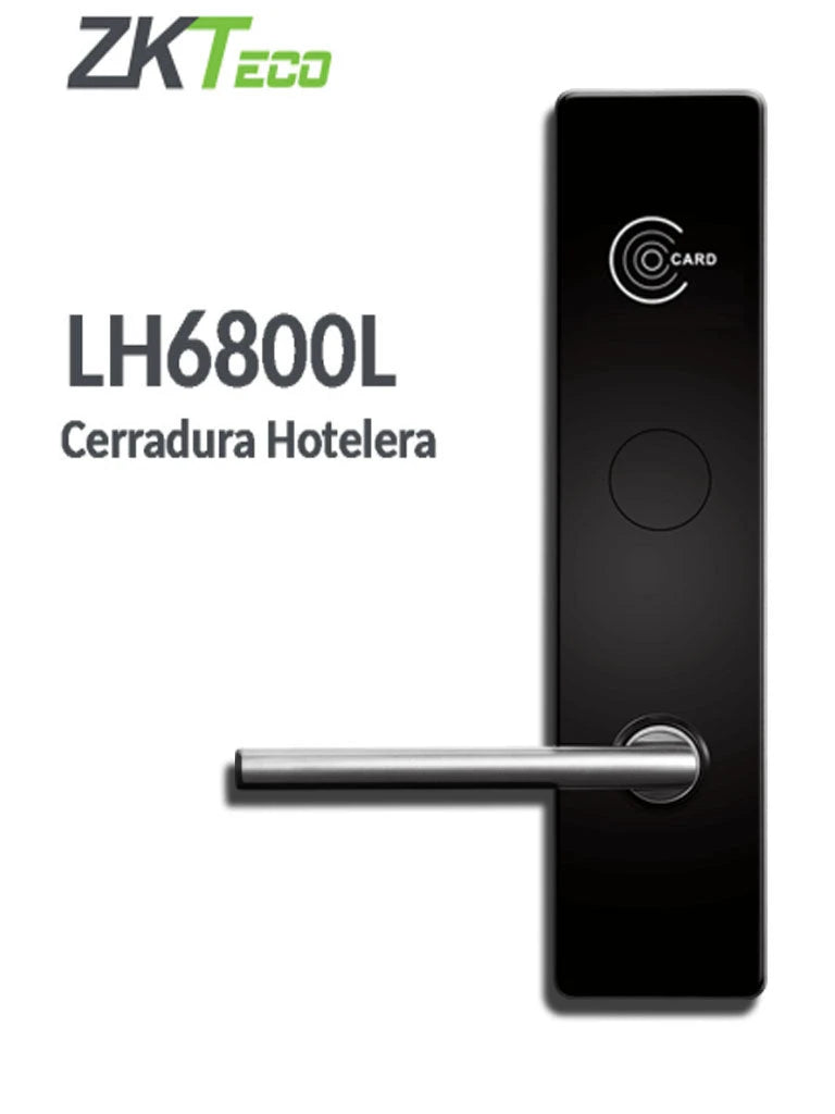 ZKTECO LH6800L- CERRADURA IZQUIERDA PARA HOTEL / MIFARE 13.56 MHZ / 35 A 45 MM GROSOR DE PUERTA / ALEACION DE ZINC / 224 EVENTOS / #NUEVOZK-Inteligente-ZKTECO-Bsai Seguridad & Controles
