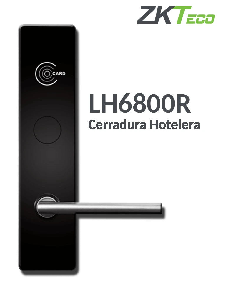 ZKTECO LH6800R- CERRADURA DERECHA PARA HOTEL / MIFARE 13.56 MHZ / 35 A 45 MM GROSOR DE PUERTA / ALEACIÓN DE ZINC / 224 EVENTOS /-Inteligente-ZKTECO-Bsai Seguridad & Controles