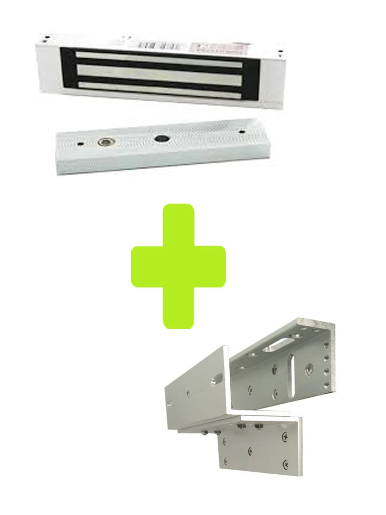 ZKTECO LM1805PACK - PAQUETE DE CERRADURA MAGNÉTICA DE 120 KG, VOLTAJE DE 12VDC INCLUYE SOPORTE ZL PARA SU INSTALACIÓN, COMPATIBLE PARA PUERTAS DE MADERA Y METAL/ #NUEVOZK-Magnética-ZKTECO-Bsai Seguridad & Controles