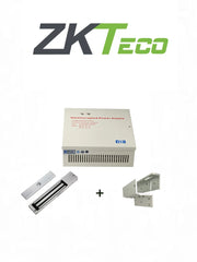 ZKTECO LM2805YPACK - CERRADURA MAGNÉTICA DE 200 KG O 440 LB, INCLUYE SOPORTE DE INSTALACIÓN EN ZL Y GABINETE METÁLICO CON SALIDA DE 12 VDC A 3A, SOPORTA BATERÍA DE RESPALDO-Magnética-ZKTECO-Bsai Seguridad & Controles