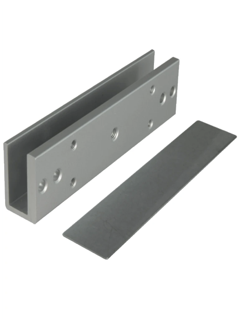 ZKTECO LMB180U - SOPORTE EN U PARA MONTAJE DE ELECTROIMÁN PARA PUERTA DE VIDRIO SIN MARCO, COMPATIBLE CON CERRADURA MAGNÉTICA CON CLAVE ZKT0850005 / #NUEVOZK-Accesorios-ZKTECO-Bsai Seguridad & Controles