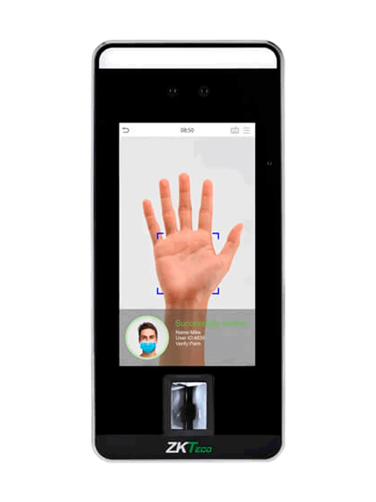ZKTECO SPEEDFACEV5LP - CONTROL DE ACCESO Y ASISTENCIA FACIAL / 6000 ROSTROS / 3000 PALMAS / 6000 HUELLAS / 10000 TARJETAS ID 125KHZ / 200000 EVENTOS / VERIFICACIÓN POR CÓDIGO QR / LICENCIA DE BIO ACCESS MTD GRATIS-Facial-ZKTECO-Bsai Seguridad & Controles