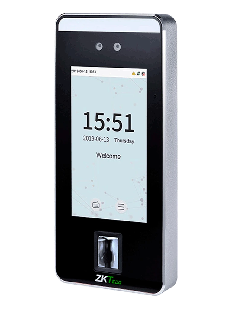 ZKTECO SPEEDFACEV5LP - CONTROL DE ACCESO Y ASISTENCIA FACIAL / 6000 ROSTROS / 3000 PALMAS / 6000 HUELLAS / 10000 TARJETAS ID 125KHZ / 200000 EVENTOS / VERIFICACIÓN POR CÓDIGO QR / LICENCIA DE BIO ACCESS MTD GRATIS-Facial-ZKTECO-Bsai Seguridad & Controles