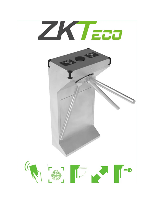 ZKTECO TS1000D - TORNIQUETE BIDIRECCIONAL / ACERO SUS304 / 110V / 25 A 30 X MIN / CARRIL 50 CM / EXTERIOR PROTEGIDO / 1 MILLÓN DE CICLOS / NO CUENTA CON LECTORES Y PANEL / COMPATIBLE CON EQUIPOS DE ROSTRO, PALMA, HUELLA, TARJETA Y CÓDIGO QR-Torniquetes-ZKTECO-Bsai Seguridad & Controles