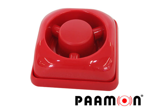 SIRENA DE FUEGO PAAMON PAM-F2 MATERIAL PLÁSTICO / COLOR ROJO / USO EN INTERIOR / ALAMBRICA / IDEAL PARA CUALQUIER SISTEMA DE ALARMA-Sirenas y Estrobos-PAAMON-PAM-F2-Bsai Seguridad & Controles
