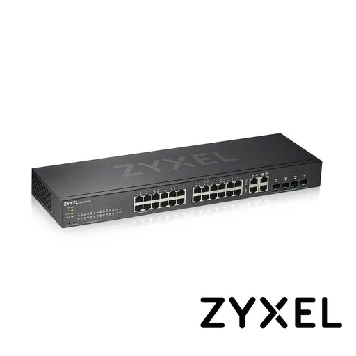 SWITCH ZYXEL GS1920-24HPV2 24 PUERTOS RJ45 100/1000 MBPS CON POE AF/AT + 4 PUERTOS COMBO RJ45/SFP 1000 MBPS ADMINISTRABLE-L2 COMPATIBLE CON NEBULA Y STANDALONE ENERGIA TOTAL 375W-Switches PoE-ZYXEL-GS1920-24HPV2-Bsai Seguridad & Controles