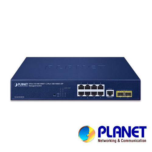 GS-4210-8T2S -- PLANET -- al mejor precio $ 2343.10 -- Networking,NUEVO TECNOSINERGIA 2022,Redes y Audio-Video,Switches