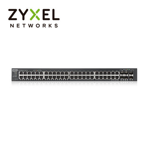 SWITCH ZYXEL GS2220-50HP 48 PUERTOS RJ45 10/100/1000 MBPS CON ENERGIA POE AF/AT + 4 PUERTOS COMBO RJ45/SFP 1000 MBPS + 2 PUERTOS SFP 1000 MBPS ADMINISTRABLE-L2 ENERGIA TOTAL 375W COMPATIBLE CON NEBULA-Switches PoE-ZYXEL-GS2220-50HP-Bsai Seguridad & Controles
