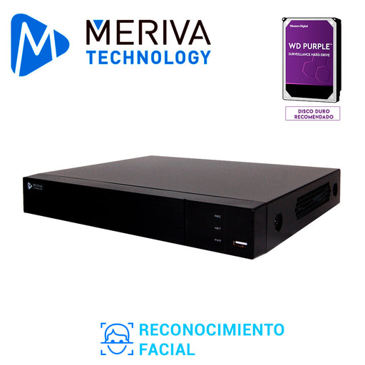 NVR FACE RECOGNITION/VIDEO INTELLIGENT/H.265 8CH POE 8MP 2DD/HDMI 4K + VGA/ONVIF/ MERIVA TECHNOLOGY MAIN-0808/P2P CLOUD N9000-Nvrs-MERIVA TECHNOLOGY-MAIN-0808-Bsai Seguridad & Controles